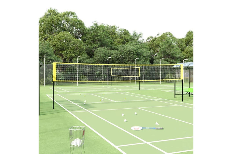 Badminton Net Yellow And Black 600X155 Cm Pe Fabric - One Size