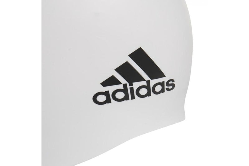 Adidas: Silicone Graphic Swim Cap - White