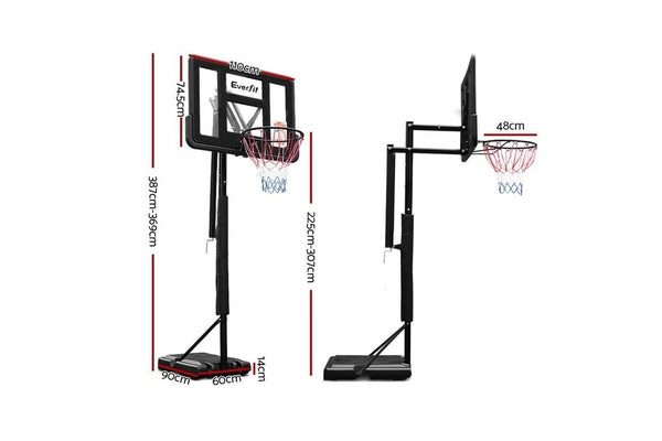 Everfit 3.05m Basketball Hoop Stand System Ring Portable Net Height Adjustable