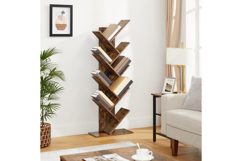 Bookshelves Display Unit Tree-Shaped - Brown