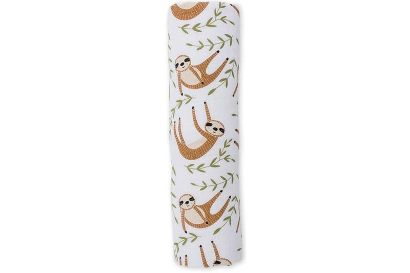 Lulujo: Muslin Cotton Swaddle - Sloth