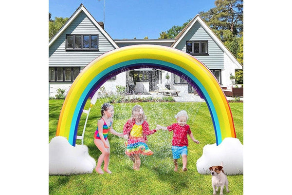 Inflatable Rainbow Sprinkler Toy Large Outdoor Water Toy for Kids