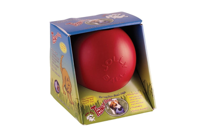 Horsemens Pride Jolly Ball Teaser Dog Toy (Red) (10in)