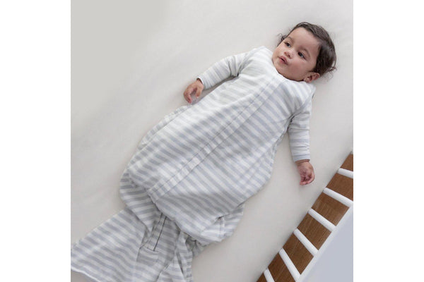 Woolbabe: 3 Seasons Front Zip Merion/Organic Cotton Sleeping Bag - Pebble (2-4 Years)