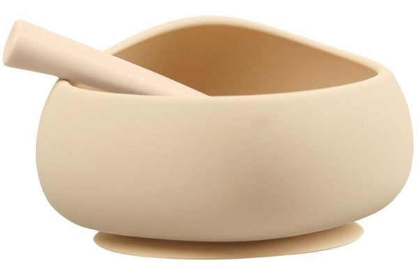 Mombella: Silicone Suction Bowl - Light Brown