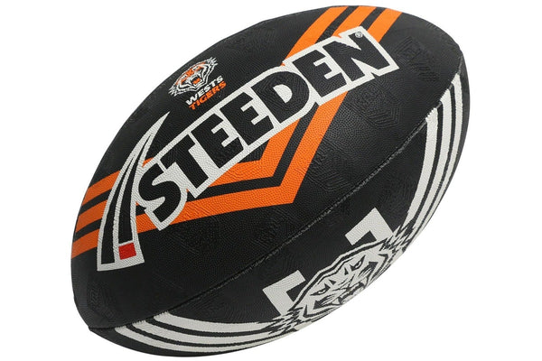 Steeden NRL Supporter Rugby League Ball - West Tigers - Size 5