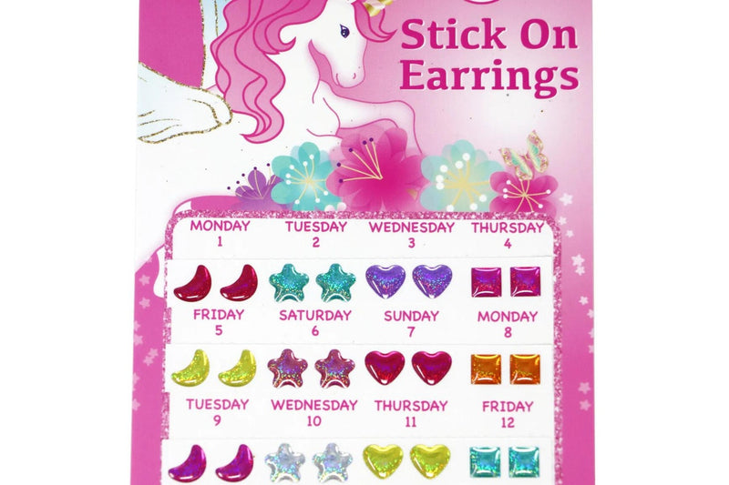 Pink Poppy: Dreamy Unicorn Stick On Earrings (30 Pairs)