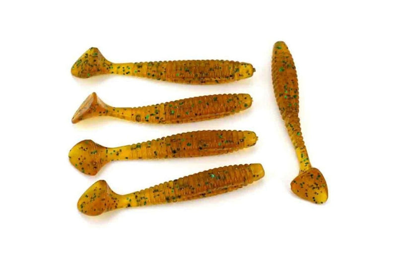 5 Piece 8cm/5g Soft Fishing Lure With Screw Tail