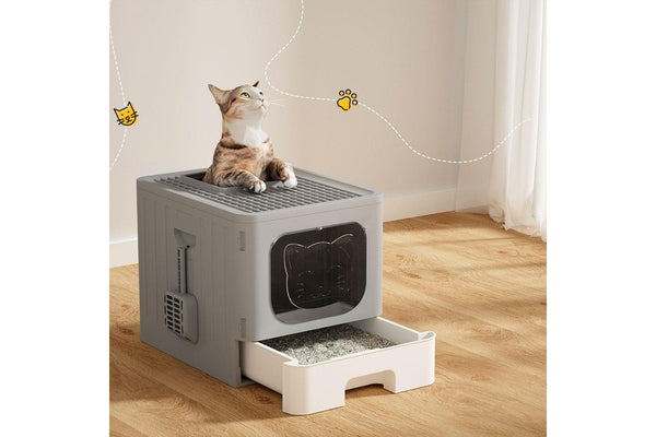 i.Pet Foldable Cat Litter Box Large