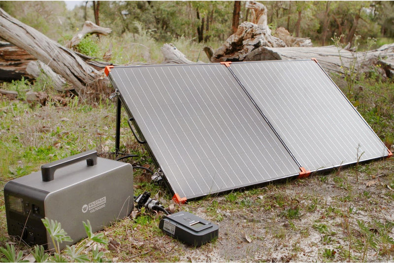 Wildtrak 240W Folding Aluminium Solar Panel Kit Camping Outdoor Portable Power