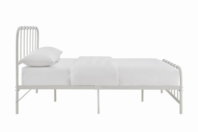 Ovela: Milan Metal Bed Frame - White (Double)