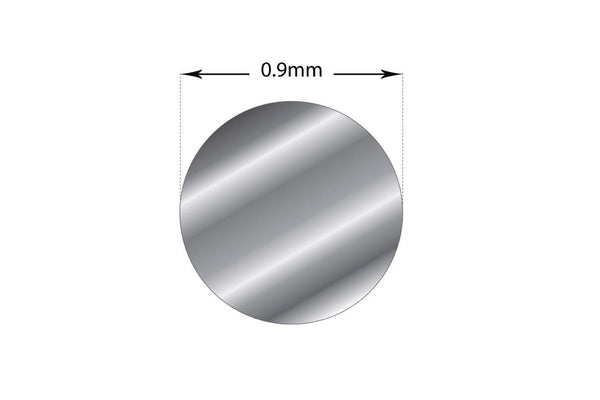 1m Sterling Silver 0.9mm -Soft Round Wire Rod 19 Gauge Jewellery Bead