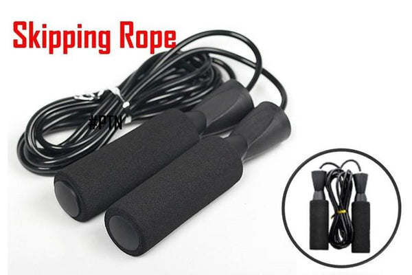 BLACK Jumping Rope Skipping Rope Fitness Boxing Speed Workout PVC