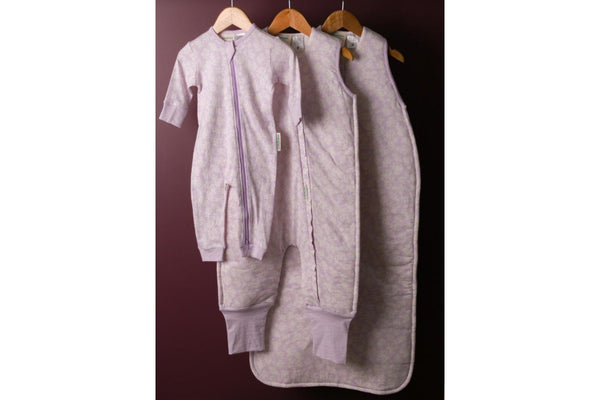 Woolbabe: Duvet Sleeping Suit - Mauve Manuka (3 Years)