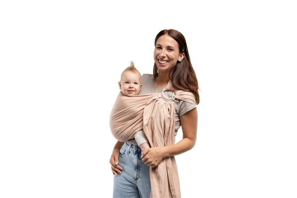 Boba: Linen Ring Sling - Peony