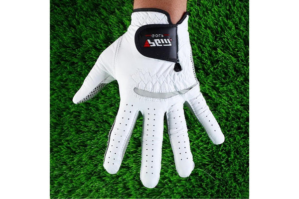 Left Hand Sheepskin Anti-Slip Particle Golf Men Gloves - Size 26#