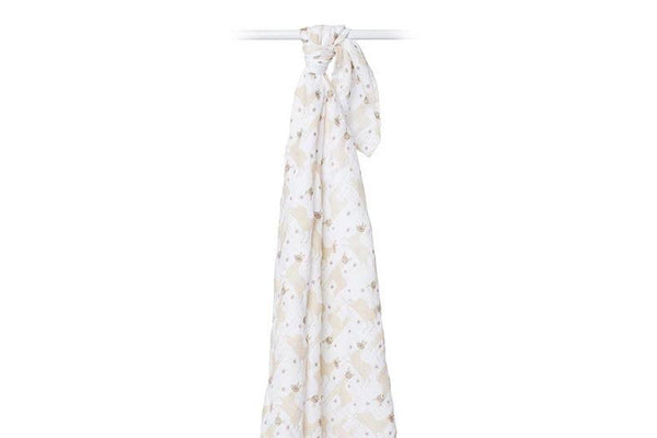 Lulujo: Muslin Cotton Swaddle - Modern Llama