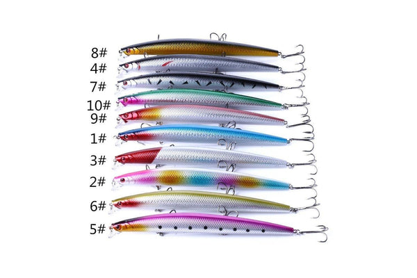 18cm 26g Long Distance Casting Sea Fishing Minnow Baits 10 Colours