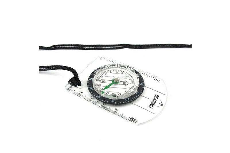 4Pcs Transparent Plastic Compass Proportional Footprint Travel Outdoor Camping Hiking Military Tools Bussola Compasso Kompas - Standard