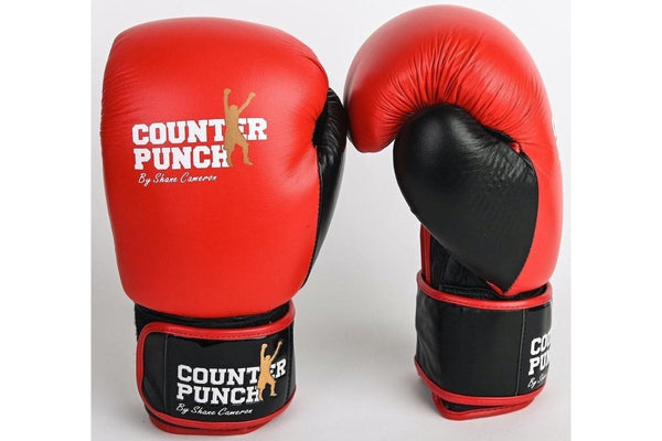 Counterpunch Premium Leather Boxing Gloves - Red - 10oz