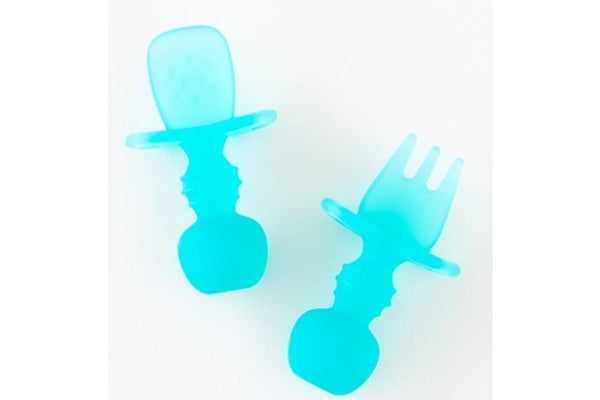 Bumkins: Jelly Silicone Chewtensils - Blue Jelly