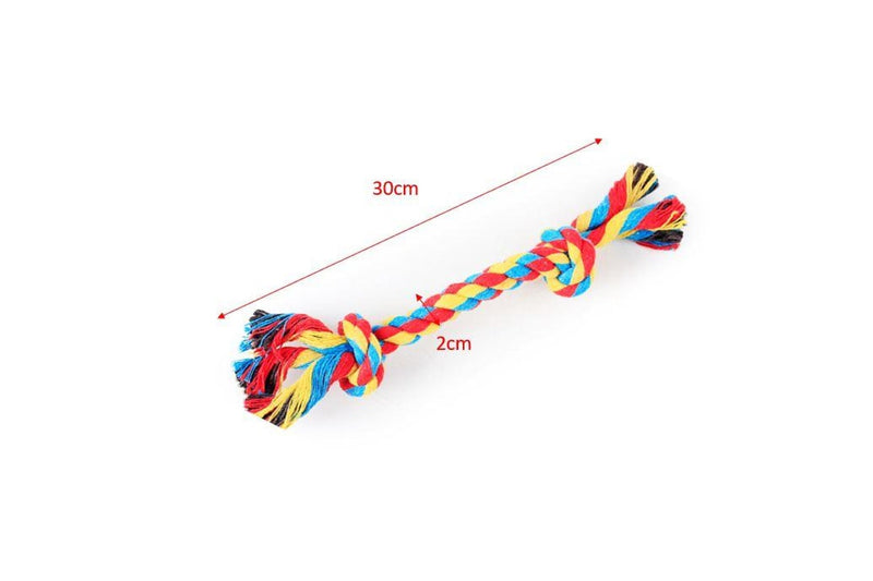 30cm Knot Cotton Rope Pet Toys Puppy Dog Cat Teeth Cleaning Chew Training