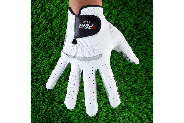 Right Hand Sheepskin Anti-Slip Particle Golf Men Gloves - Size 23#