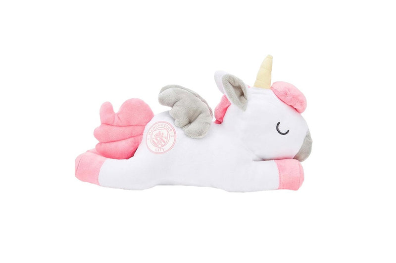 Manchester City FC Unicorn Plush Toy (White/Pink) (One Size)