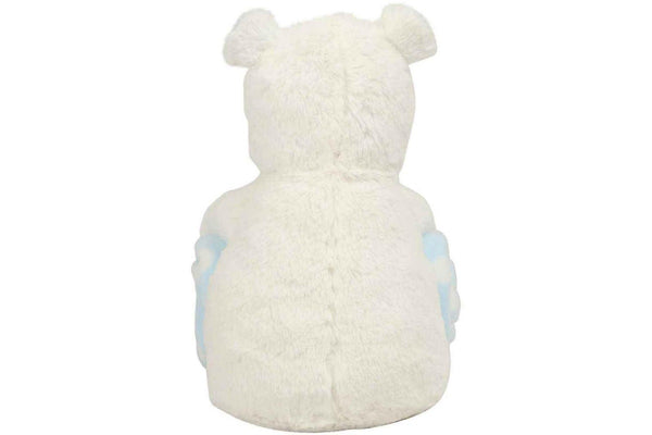 Mumbles Hippo Plush Toy (White/Blue) (One Size)