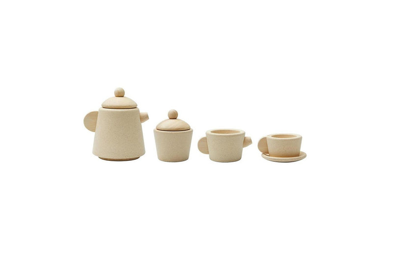 Plantoys Wood Tea Pot Cup Set Kids Childrens Interactive Play Toy Playset 2+