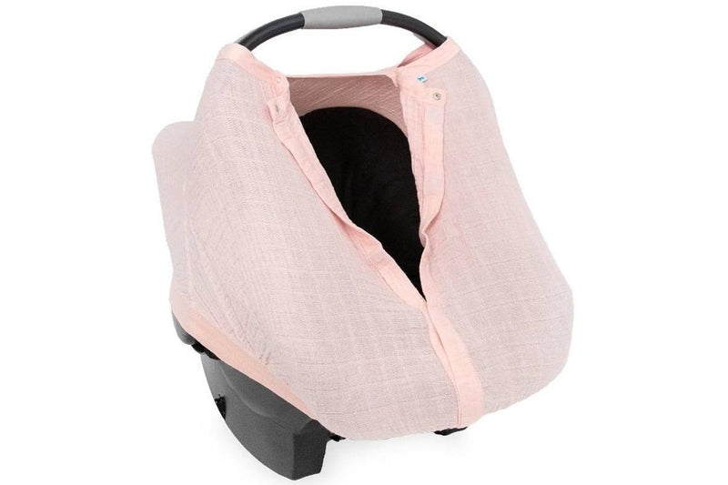 Little Unicorn: Muslin Car Seat Canopy V2 - Rose Petal