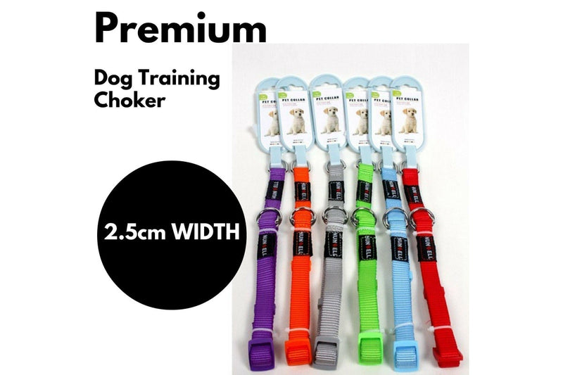 DOG TRAINING CHOKER Collar Martingale Adjustable Lead 2.5cm Width Strong