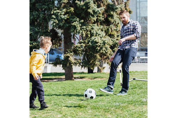 Kids Football Goal Net Set Portable Soccer With Inflatable For Backyard Training - One Size