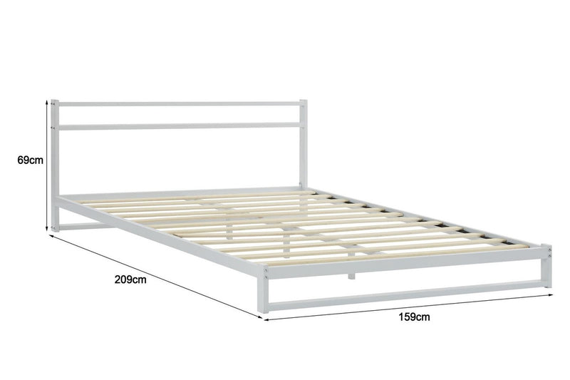 Ovela: Michelle Metal Bed Frame - White (Queen)