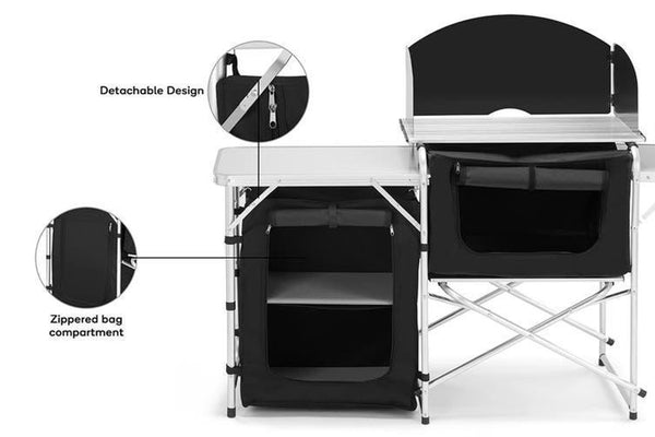 Komodo Medium Portable Camping Kitchen (Aluminium, with Carry Bag)