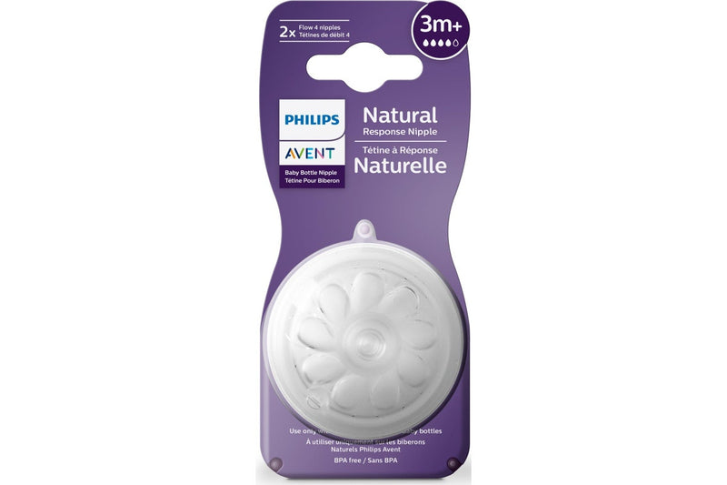 Avent: Natural Response Teat - 3m+ Flow 4 (2 Pack)