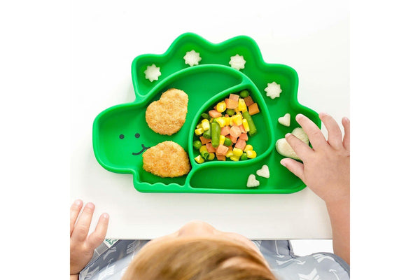 Bumkins: Silicone Grip Dish - Dinosaur