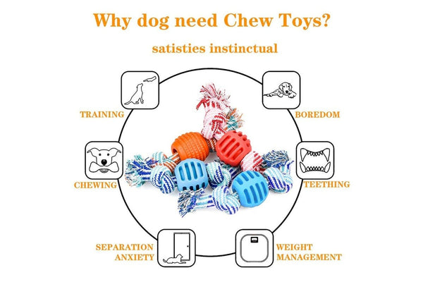 Eco-friendly Quality Pet Rope Chew Ball Toys For Puppies Teething & Relieves Stress