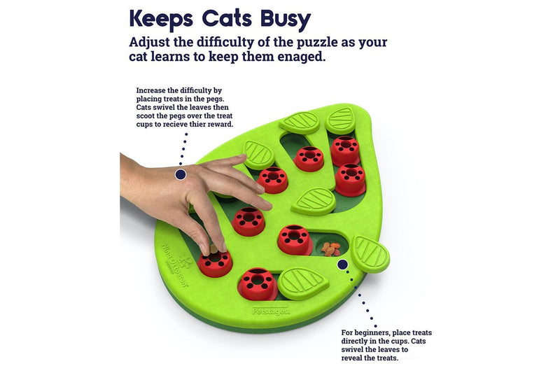 Petstages: Nina Ottosson - Buggin Out Puzzle & Play-Interactive - Cat Treat Puzzle