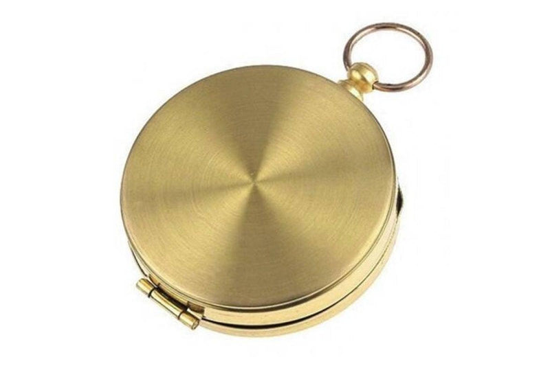 Deluxe Outdoor Compass Keychain For Hiking Camping Gold - Standard