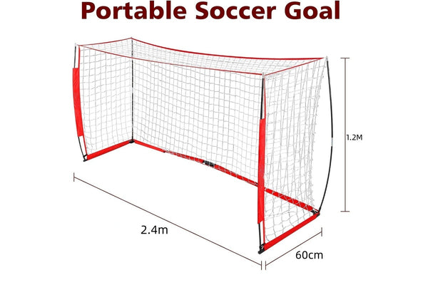 2.4x1.2m Soccer Goal Football Goal Foldable