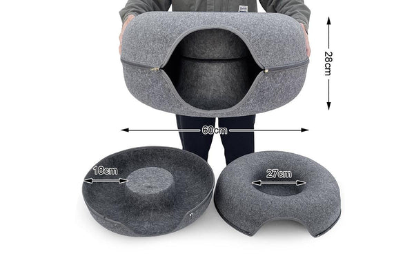 PETSWOL Cat Caves for Indoor Cats - Grey