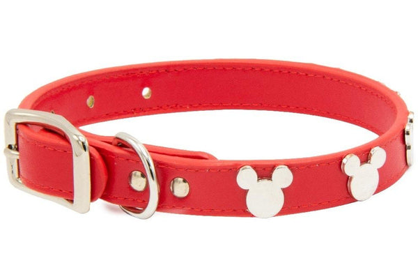 Disney: Mickey Mouse Icon Vegan Leather Dog Collar - X-Small (0.97cm Wide)
