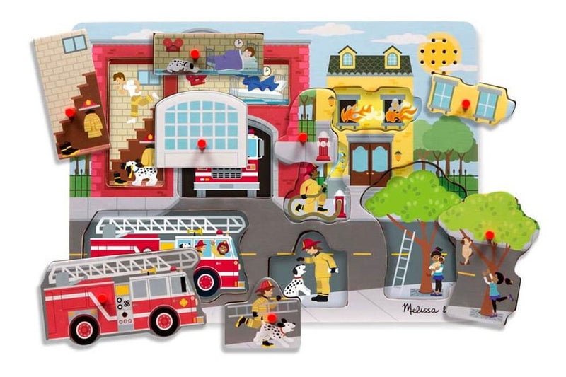 Melissa & Doug: Around the Fire Station - Sound Puzzle