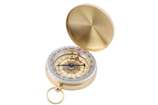 Gold mini Portable Pocket Navigation Compass for Camping Hiking Outdoor Sports