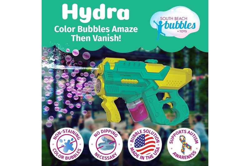 WOWmazing: Giant Bubbles - Poppin Colorz - Hydra 2 in 1 Water & Bubble Blaster