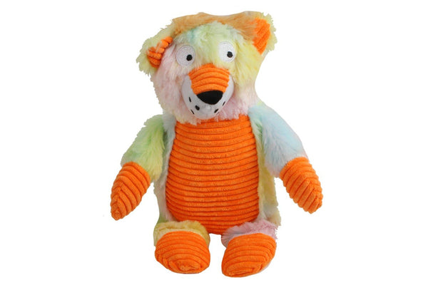 2x Pro Pet 30cm Squeaky Soft Plush Lion Dog Toy Interactive Squeaker Play Yellow