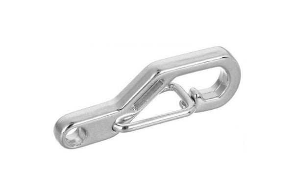 Spring Zinc Alloy Quick Release Hook Carabiner Hanging Buckle Silver One Piece