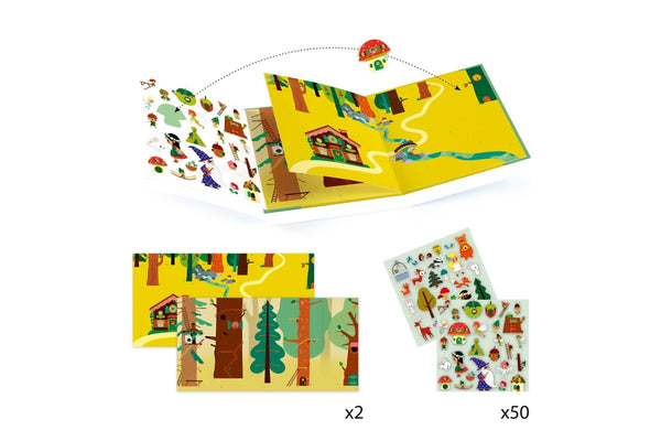 Djeco: The Magical Forest Sticker Stories