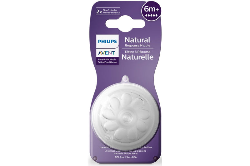 Avent: Natural Response Teat - 6m+ Flow 5 (2 Pack)